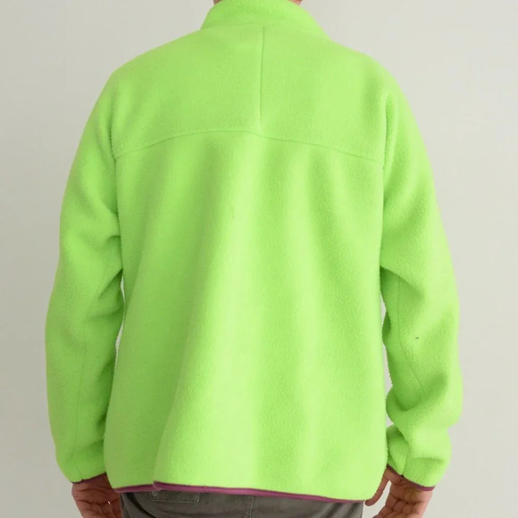 Vintage Out Country Neon Green Zip Up Fleece Sweater Size  See Measurements - Picture 4 of 13
